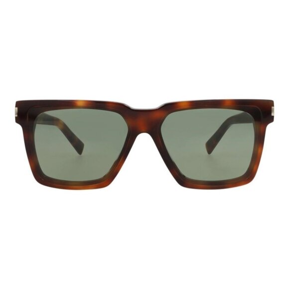 Saint Laurent Unisex Square/Rectangle Havana Havana Green Fashion Designer - Picture 1 of 4
